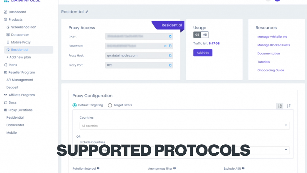 Supported Protocols