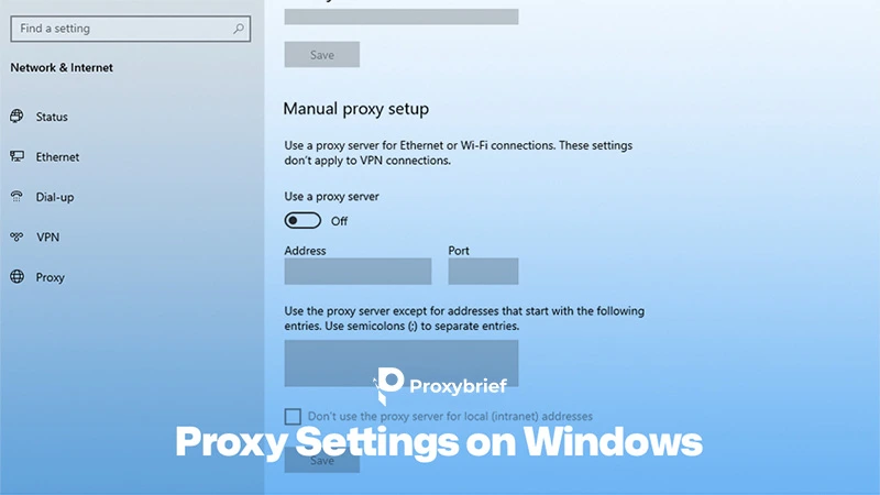Proxy Settings on Windows
