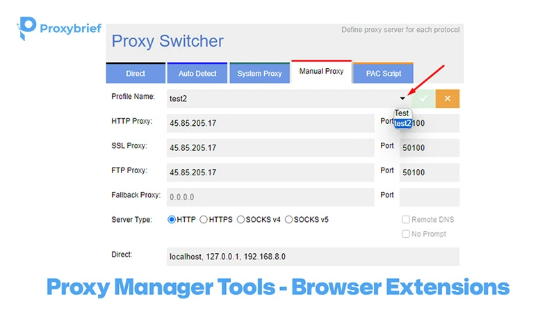 Proxy Manager Tools - Browser Extensions