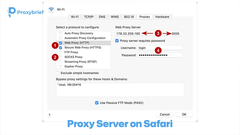 Proxy Server on Safari