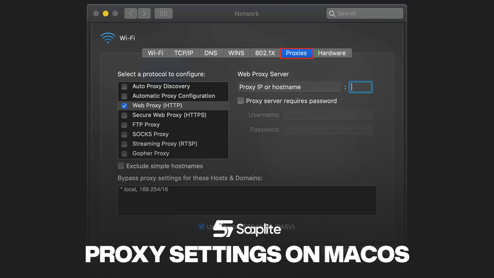 Proxy Settings on macOS