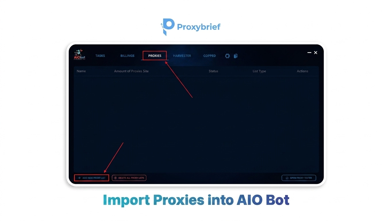 Import Proxies into AIO Bot