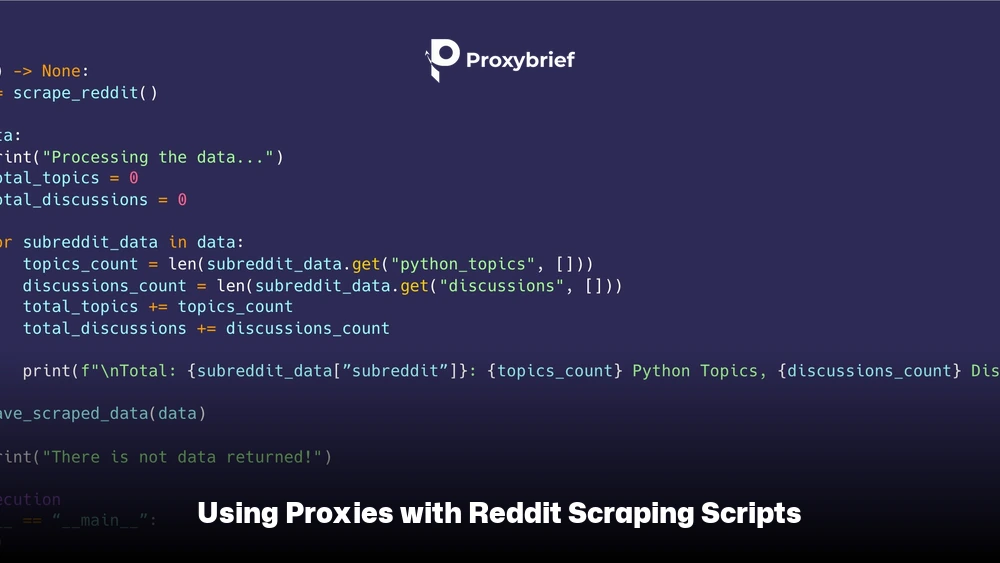 Using Proxies with Reddit Scraping Scripts