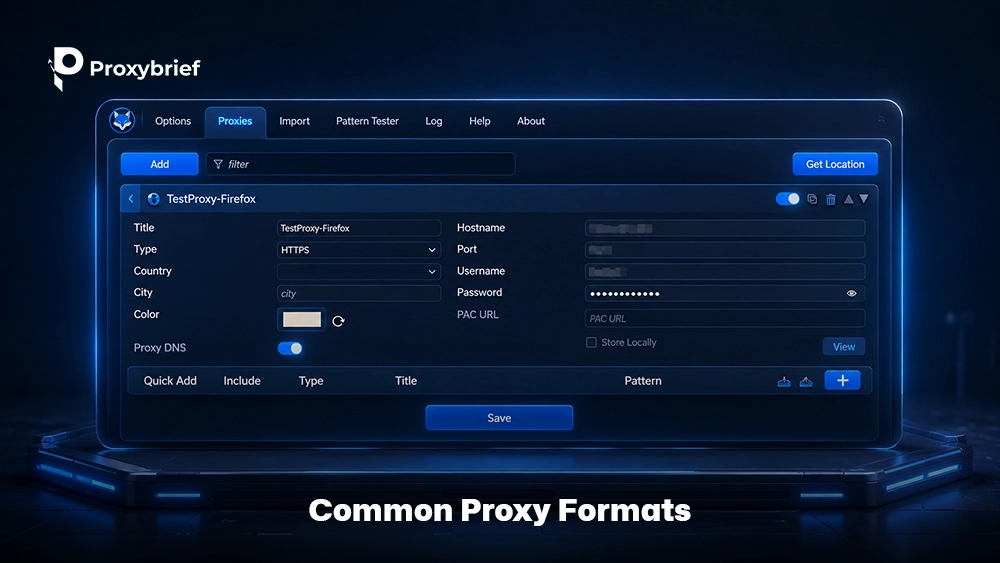 Common Proxy Formats