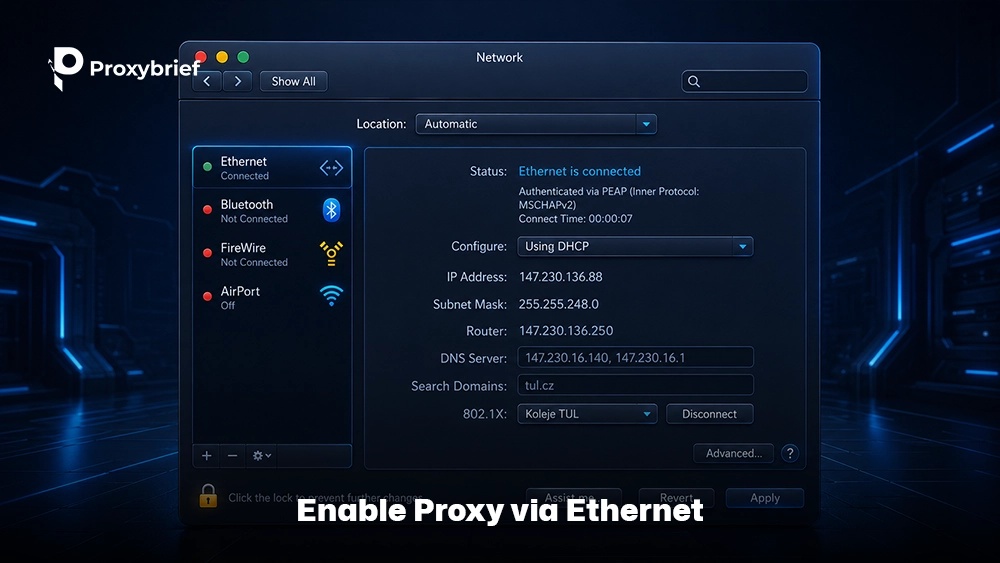 Enable Proxy via Ethernet