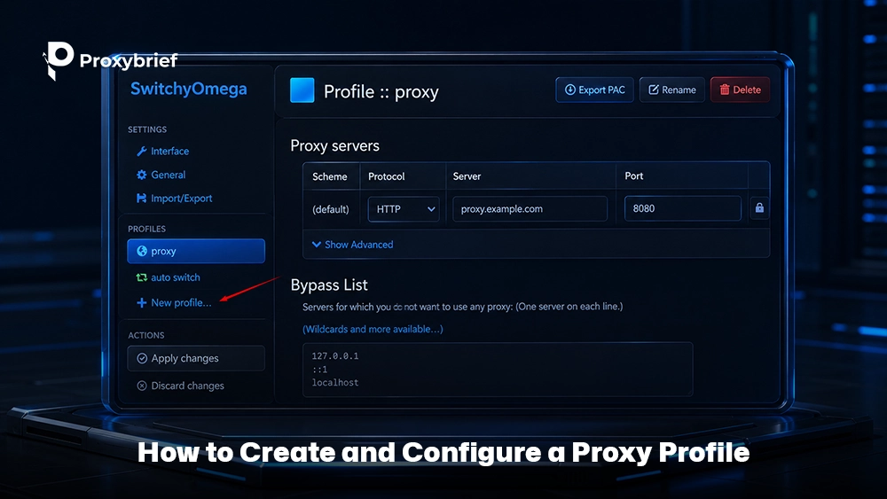 How to Create and Configure a Proxy Profile