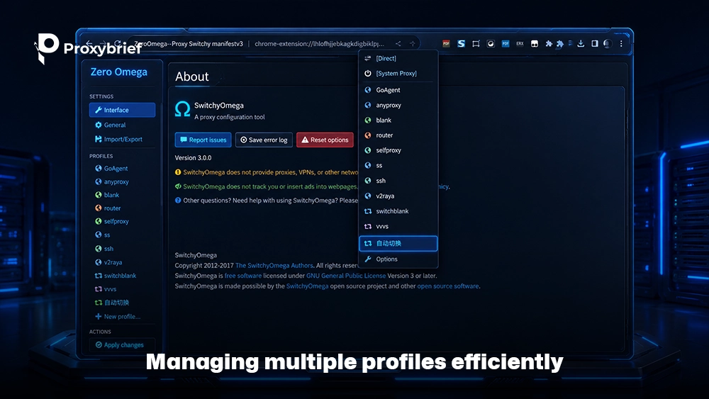 Managing multiple profiles efficiently