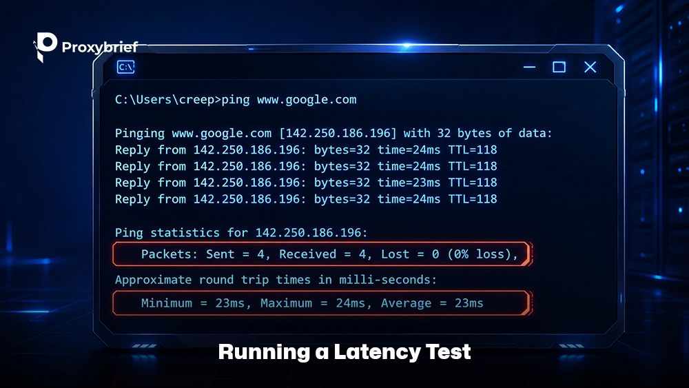 Running a Latency Test