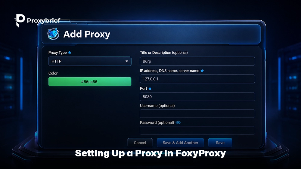 Setting Up a Proxy in FoxyProxy