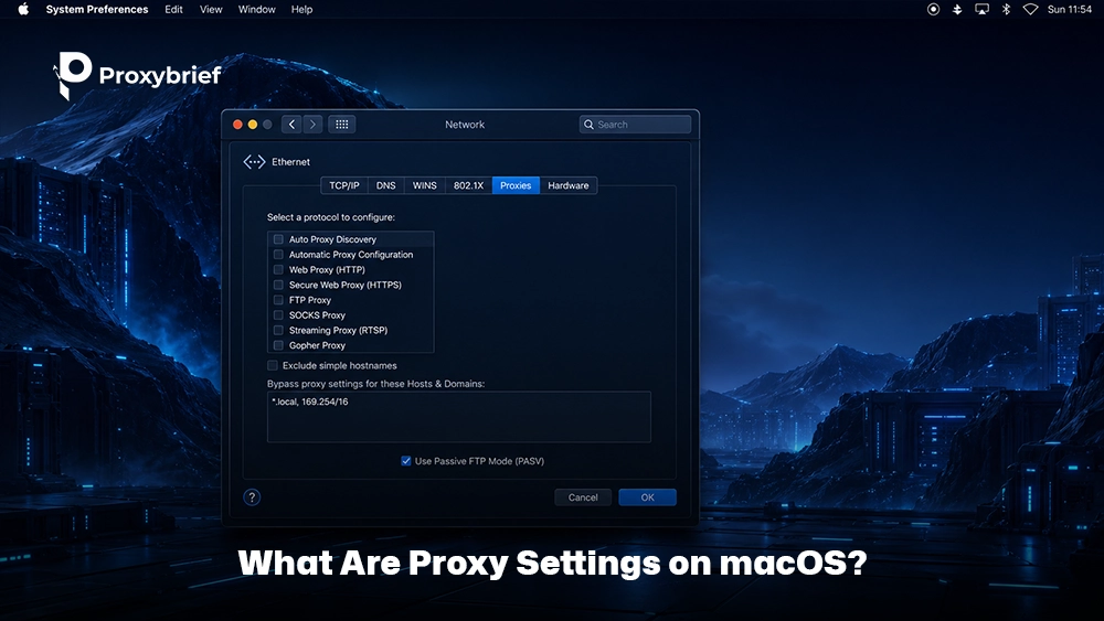 macOS proxy settings